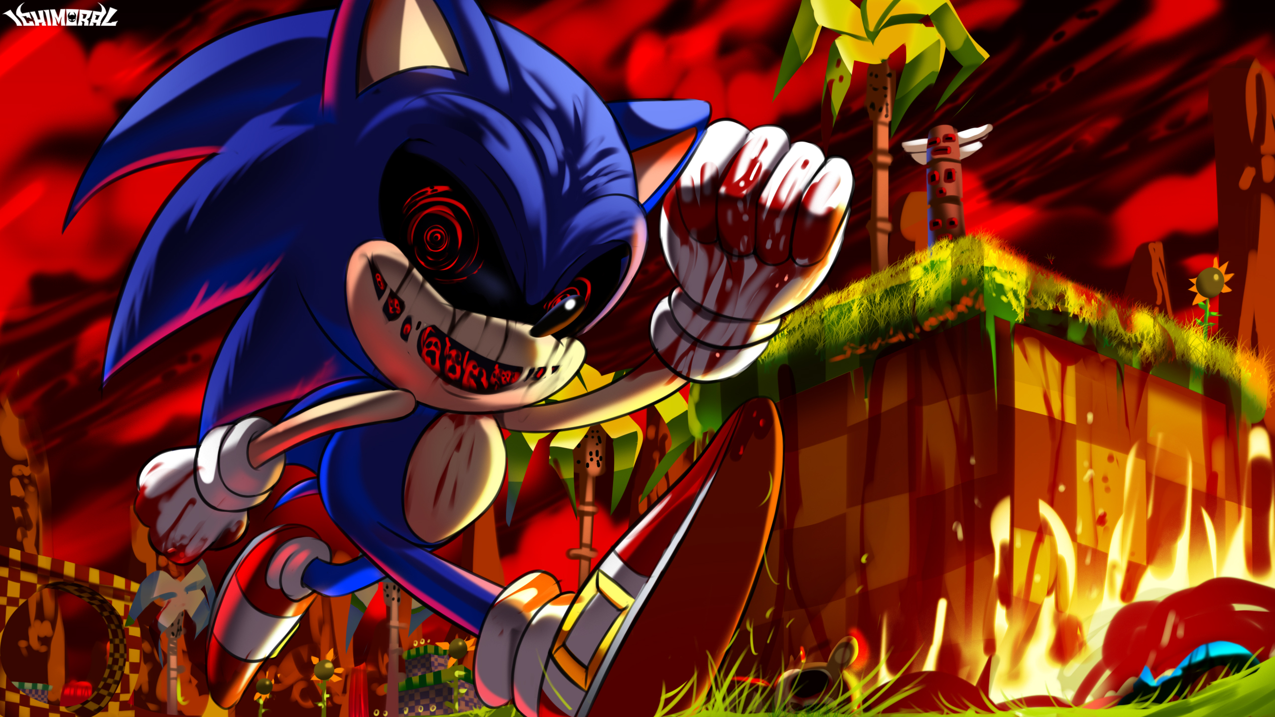 Sonic.EXE The Spirits of Hell) Stormy Hill Zone by Minecraft-Fan38 on  DeviantArt