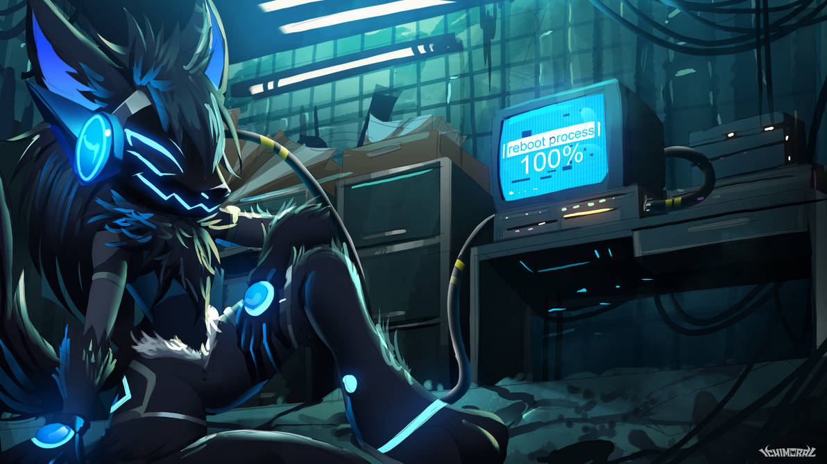 Protogen Rl Protogen Commission - Protogen Rebooting Himself by ichimoral on DeviantArt