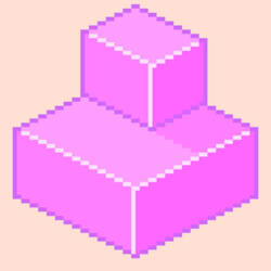 Pixel Cube Pink