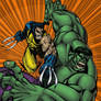 Hulk vs. Wolverine by Lakcoo2u