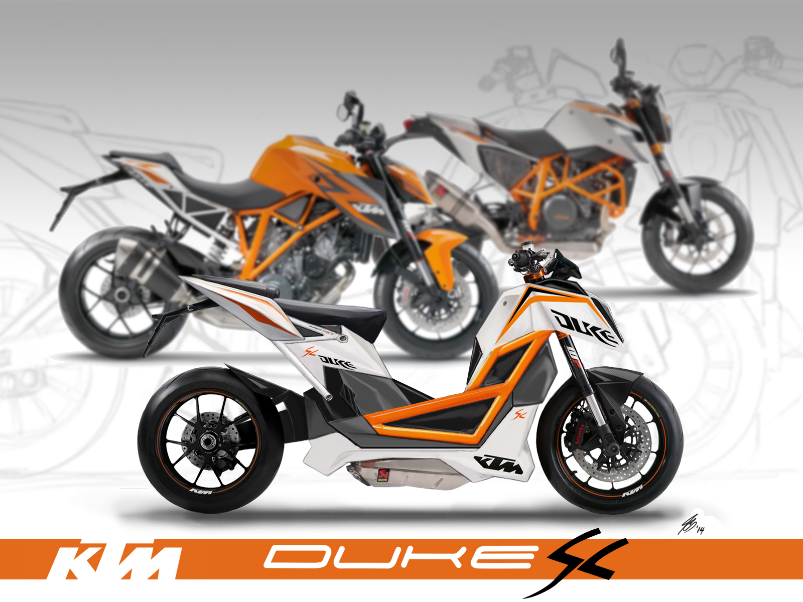 Ktm Duke 690 Sc concept Wallpaper by ene8 on DeviantArt Ktm Duke 690 Sc concept Wallpaper by ene8 on DeviantArt