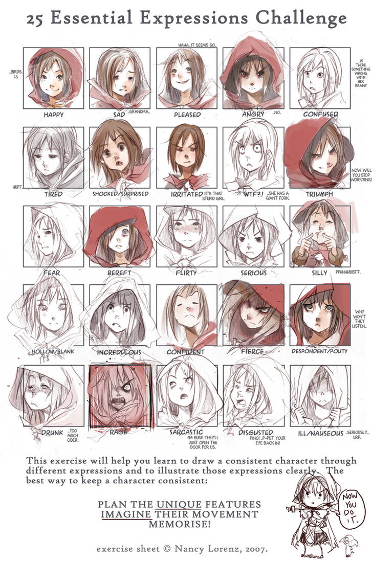 25 Expressions: Red by Endling on DeviantArt