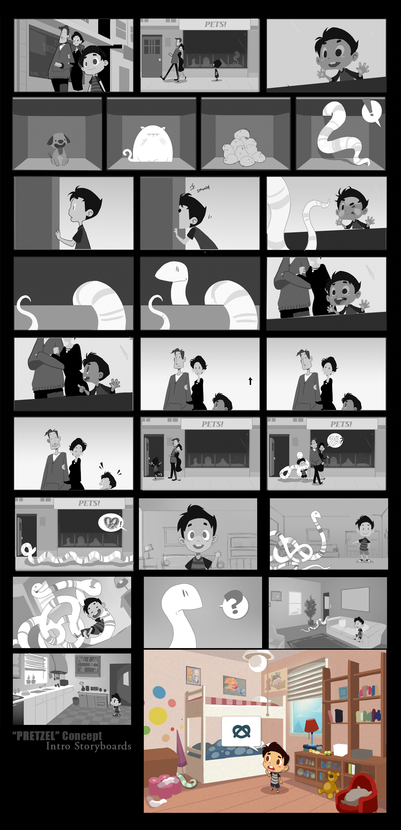 Pretzel Storyboards.