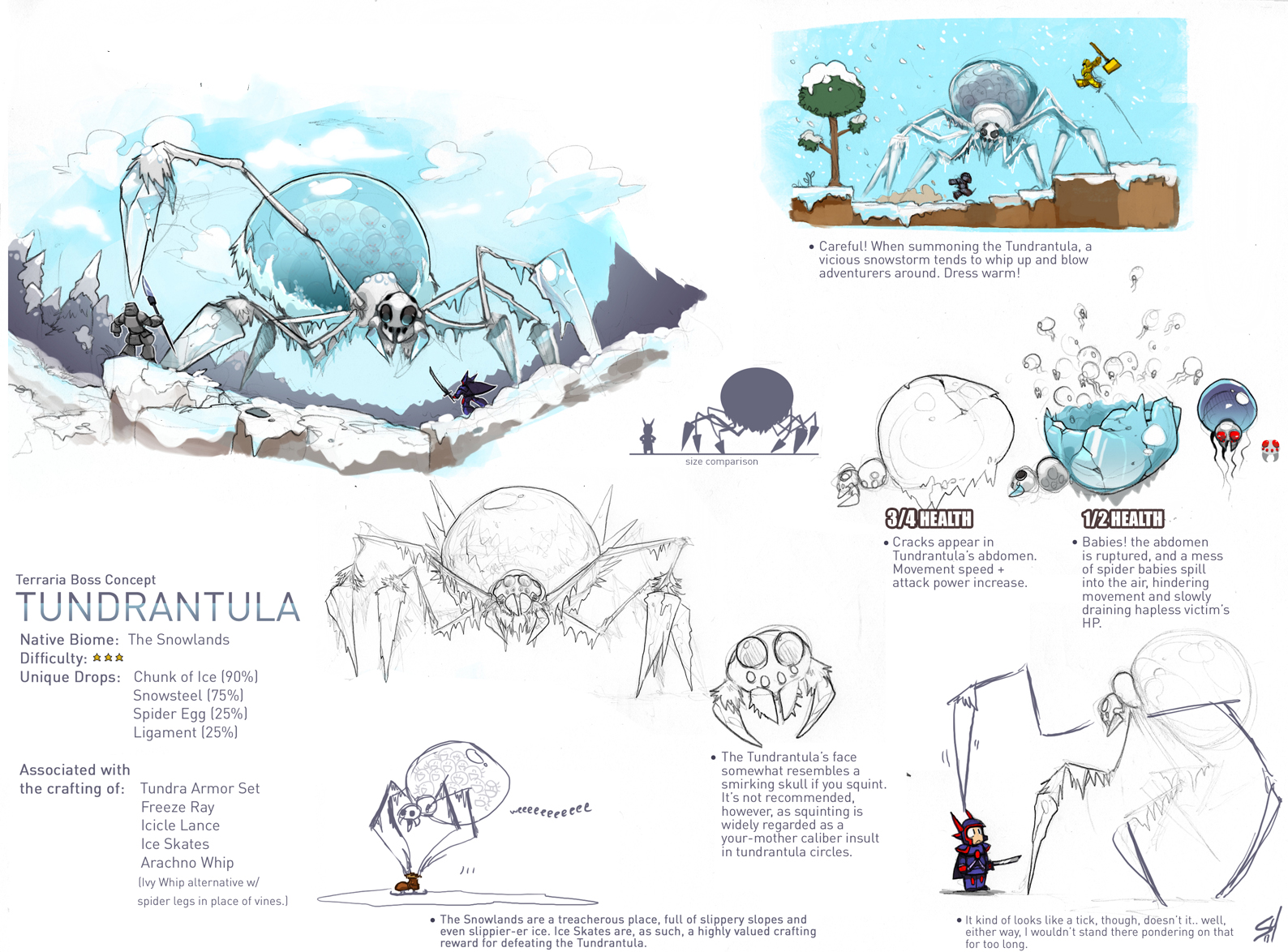 ArtStation - Shadowflame Bucranium - A terraria boss idea