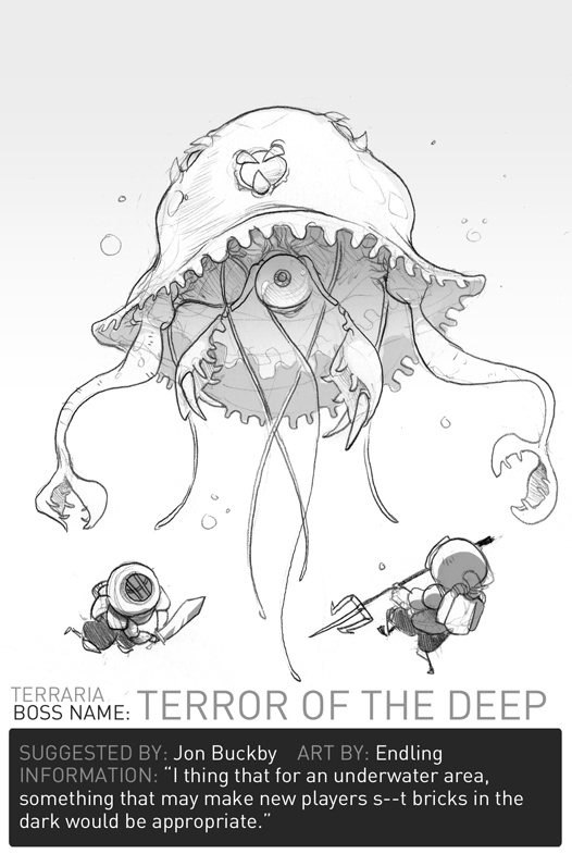 Every terraria boss stitched together by CreativeCaleb on DeviantArt