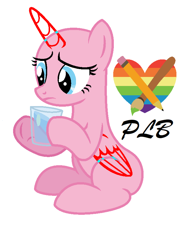 Mlp base pony with glass of water by PrincessLilyBrush on DeviantArt