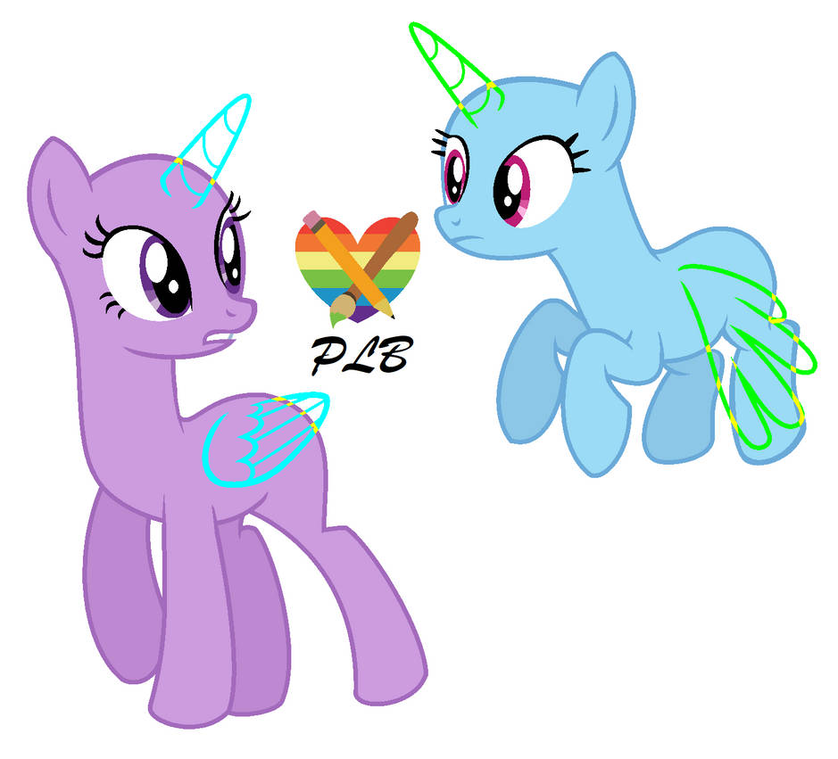 Mlp base two ponies walking by PrincessLilyBrush on DeviantArt