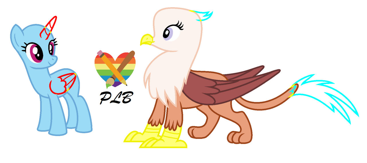 Mlp base Pony And Griffon by PrincessLilyBrush on DeviantArt