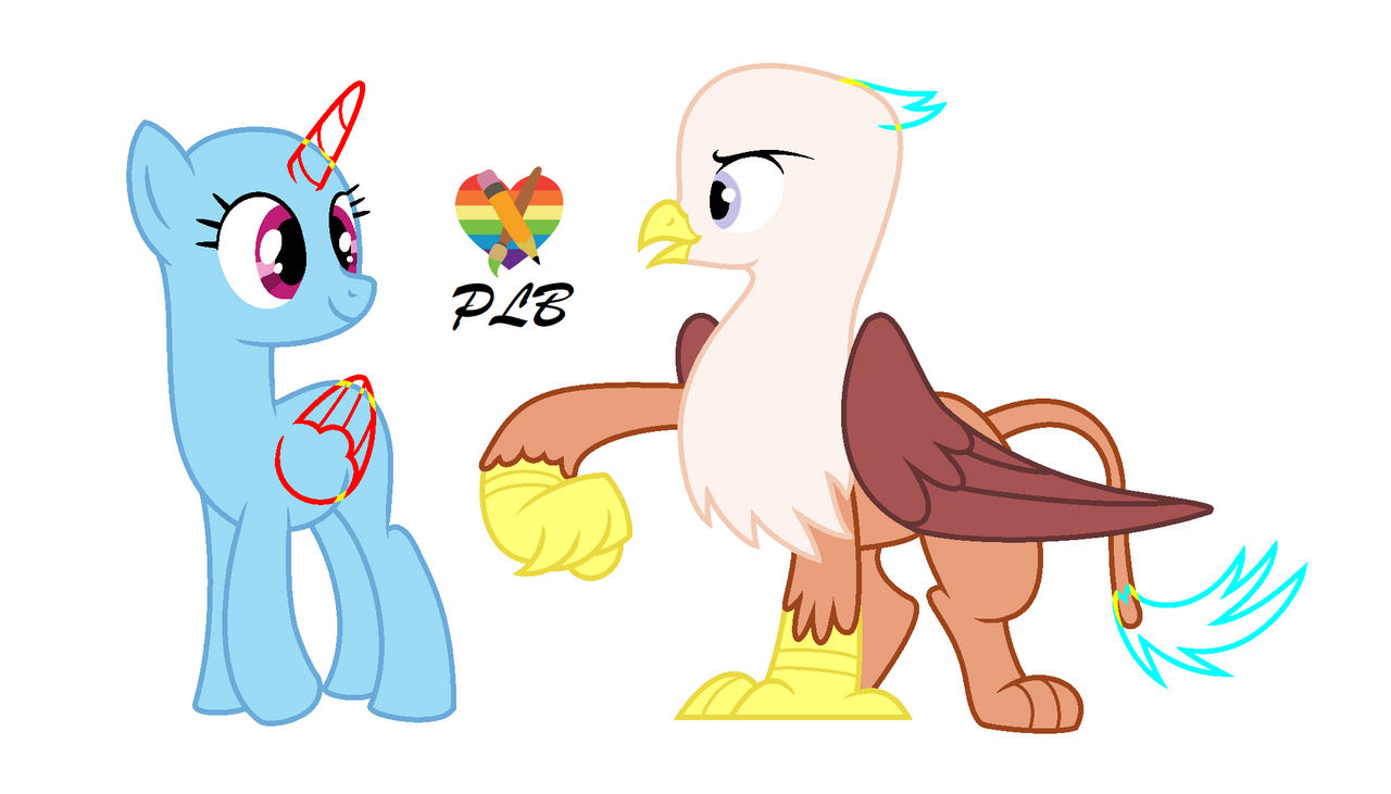 Mlp base pony and griffon 2 by PrincessLilyBrush on DeviantArt