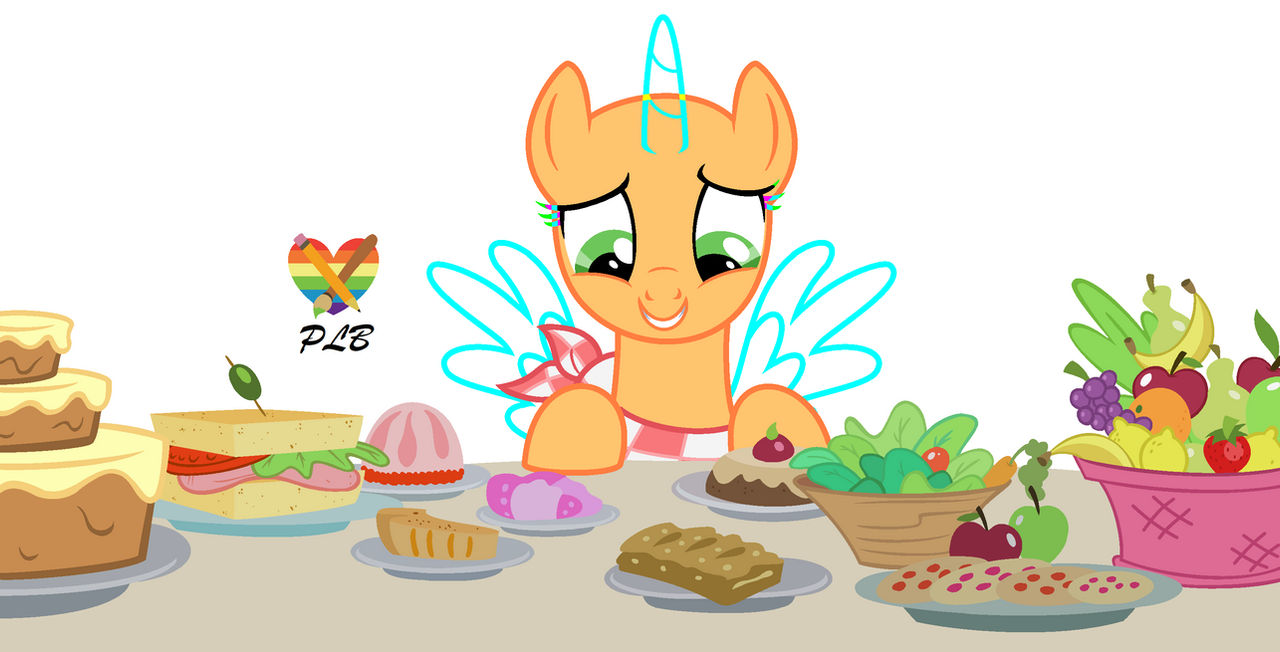 Mlp Base Pony And Table With Snacks by PrincessLilyBrush on DeviantArt