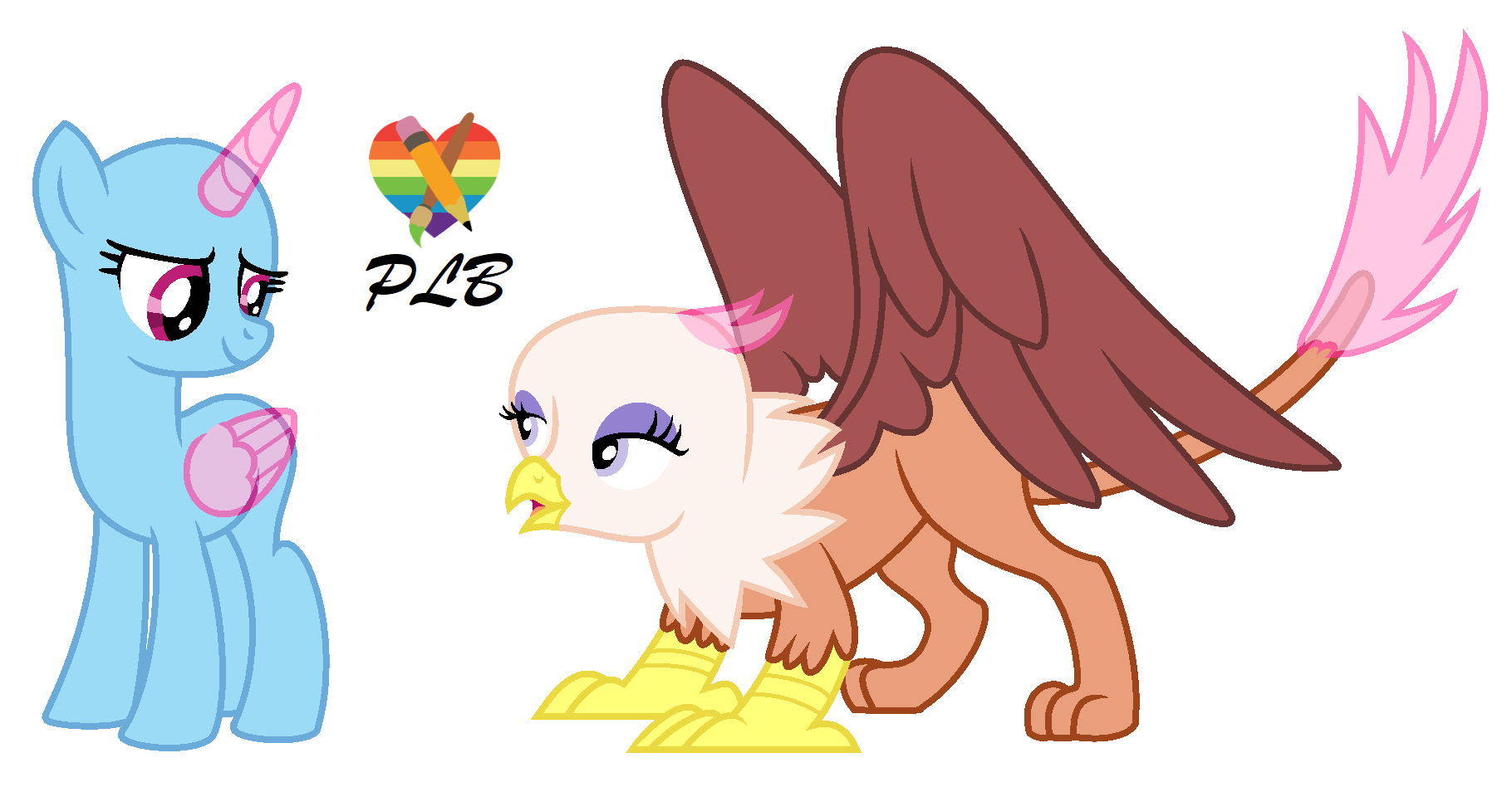 Mlp Base Pony And Griffon 3 - Let's fly! by PrincessLilyBrush on DeviantArt