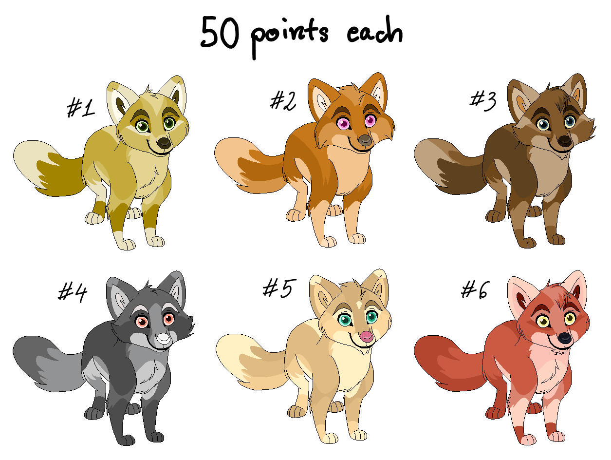 Fox Adaptables Fox Adoptables 2 (6/6 open) by AmarguraChupacabra on DeviantArt