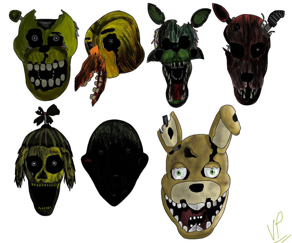 Redesigned FNAF 3 Animatronics by VantaPurple on DeviantArt