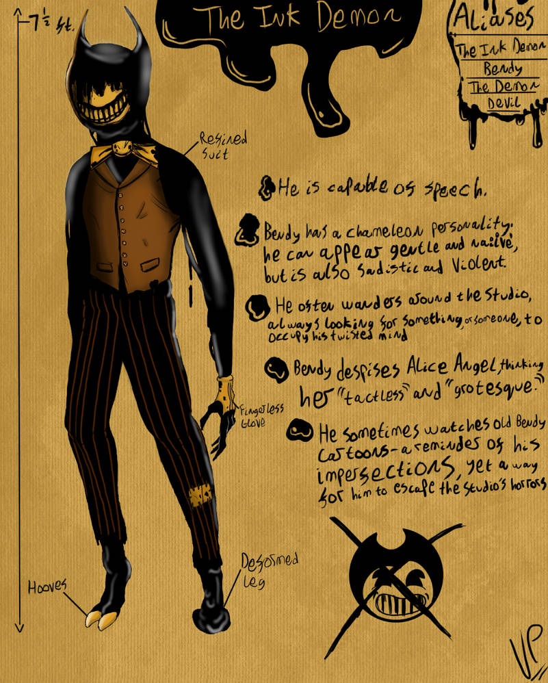 Redesigned Ink Demon Reference Sheet by VantaPurple on DeviantArt