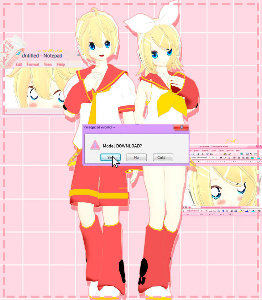 Mmd Rin Download MMD Giza Rin and Len download by Miu-Kaigame on DeviantArt