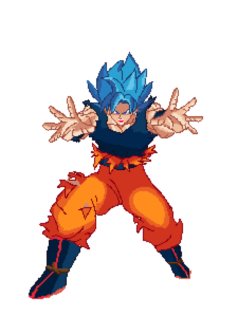Goku Super Saiyan Blue Injured Mixed Gi By Aashananimeart - Goku