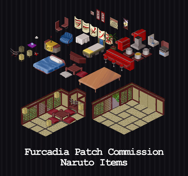 Furcadia Commission - Naruto Items by PointyHat