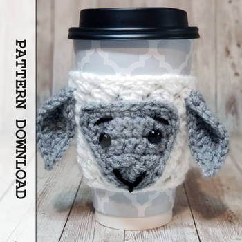 CROCHET PATTERN - Sheep Cup Cozy