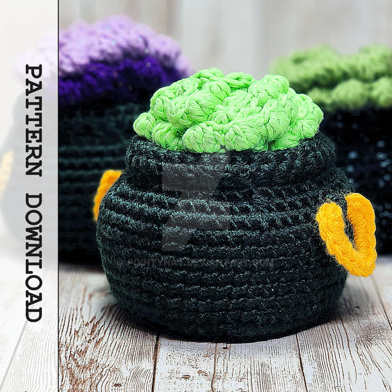 CROCHET PATTERN Bubbling Cauldron Coaster Set by PointyHat on DeviantArt