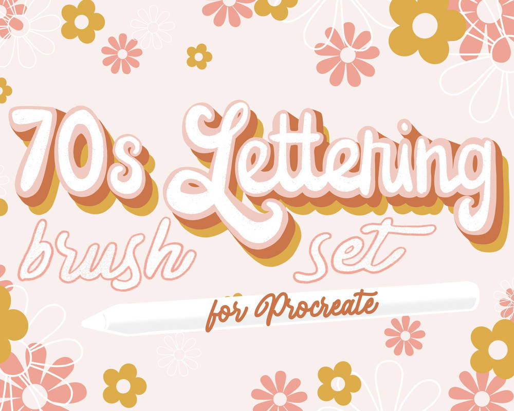 70s Lettering Procreate Brush Set by wihalanotin on DeviantArt