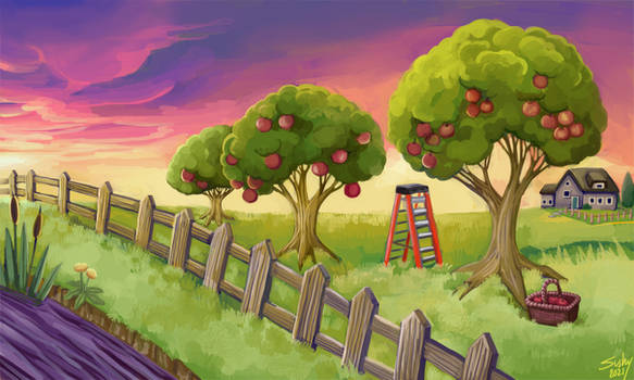 apple trees