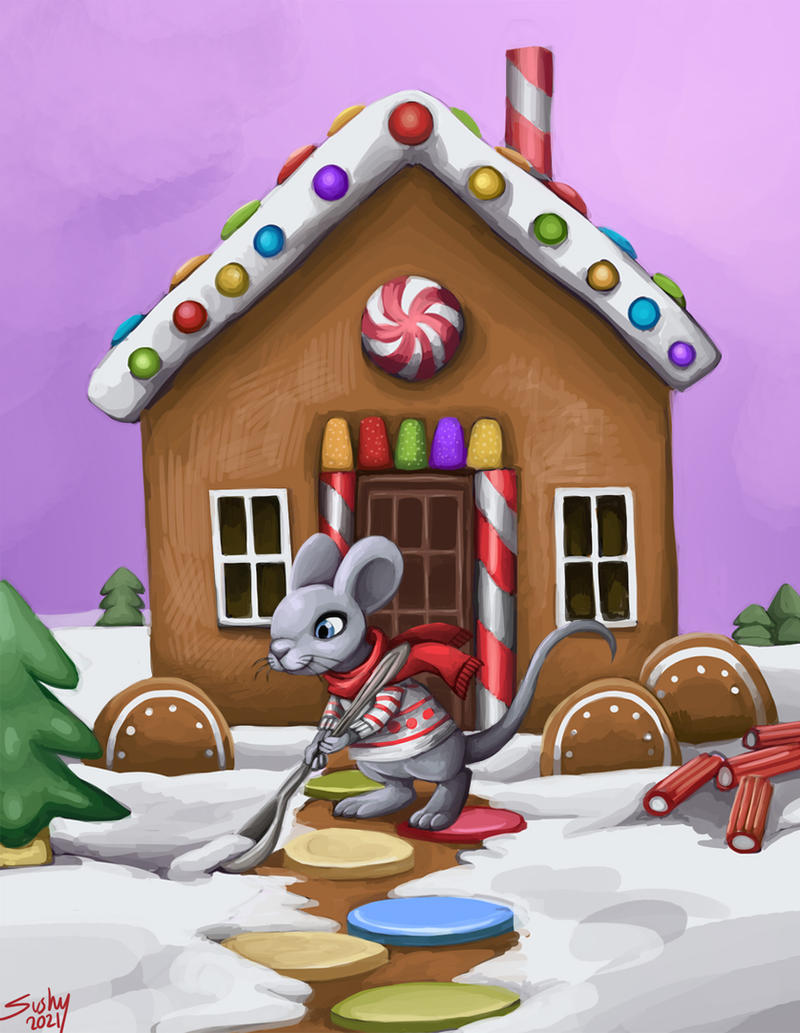 gingerbread house mouse by sushy00 on DeviantArt