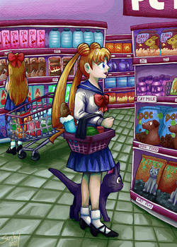 Usagi at the supermarket