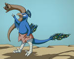 commission: raptor and sandworm by sushy00