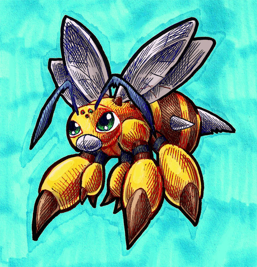 Digimontober 31: Funbeemon by sushy00 on DeviantArt
