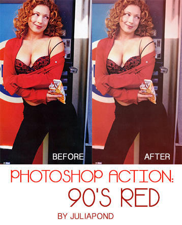 photoshop action 90 s red free