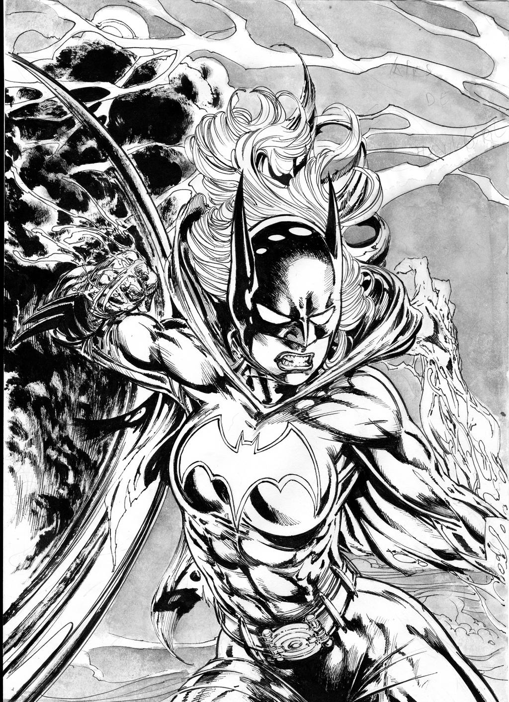 DC Girls-WIP-Batgirl-Inks-I by Ignacio-Calero on DeviantArt