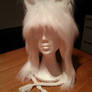 Fluffy White Wolf Hat 1