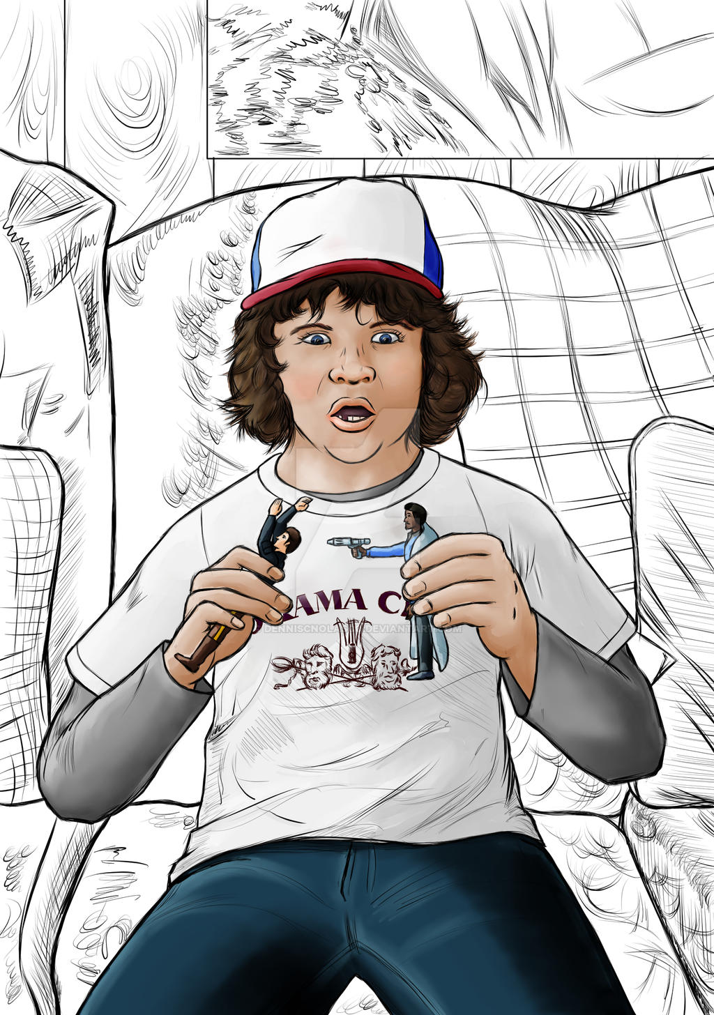 Stranger Things Ch2 Dustin wip5 colors by denniscnolasco on DeviantArt