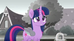 Twilight Sparkle in her winter Olympic gear