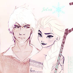 Jelsa ~ older!Jack Frost and Queen Elsa