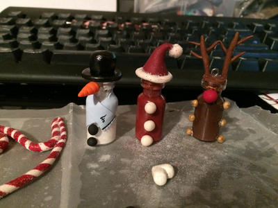 Christmas themed bottle charms 