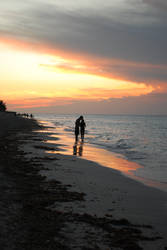 a couple on the beach