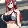 Erza Scarlet / GYM clothes and headphones