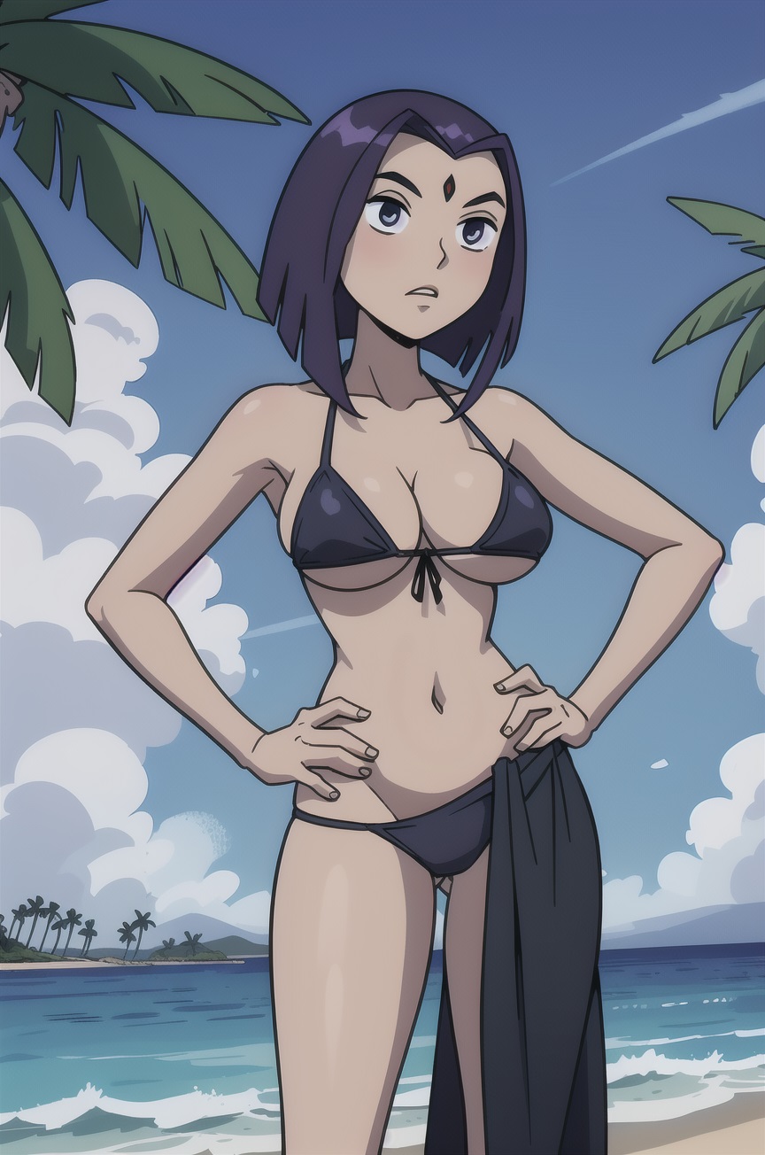 Raven Teen Titans Black Bikini By BonnieAIart On DeviantArt raven-teen-titans-black-bikini-by-bonnieaiart-on-deviantart
