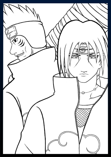 Lineart: Kisame and Itachi