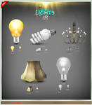 Worked Awhile Lights Icon Set by artbees