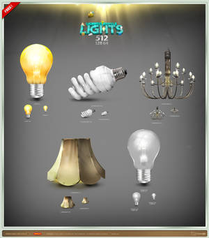 Worked Awhile Lights Icon Set