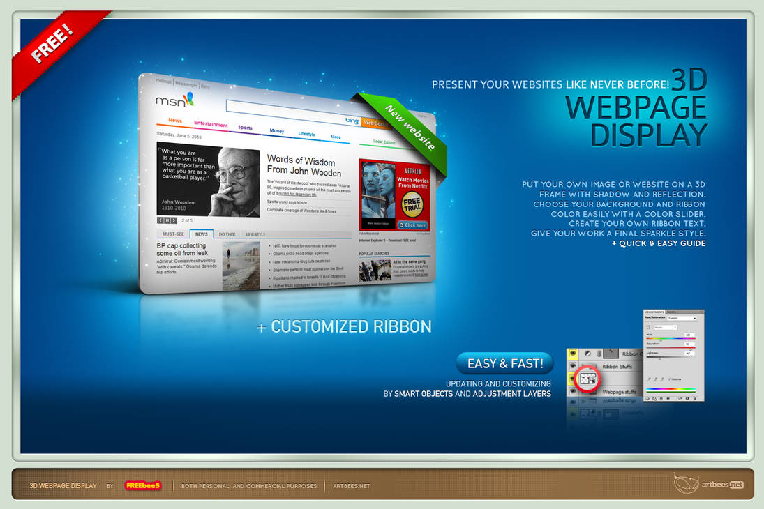 3D Web page Display by artbees