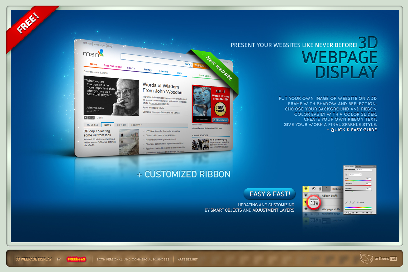 3D Web page Display by artbees