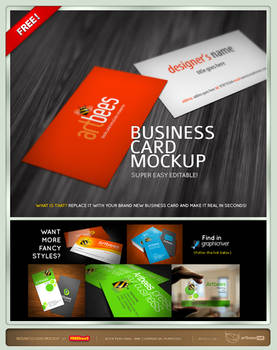 Free Business card mock up