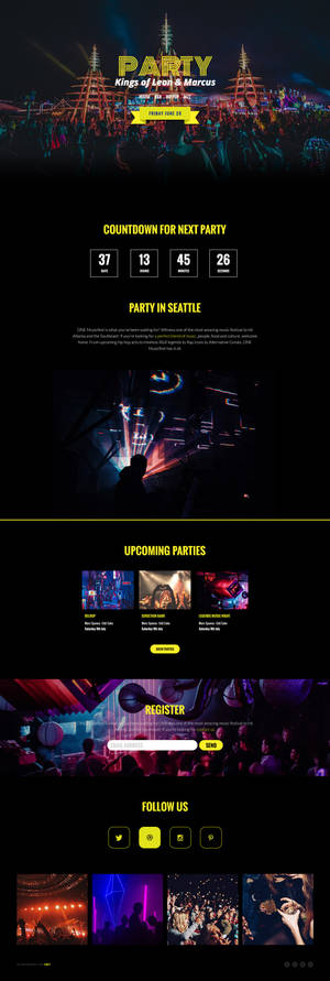 Free Party Website Template