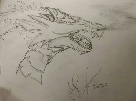 The albino Dragon(sketch)