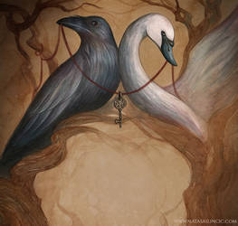 The Raven and the Swan by NatasaIlincic