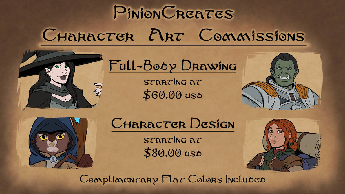 Deviantart Pinon Commission Information Post by PinionCreates on DeviantArt