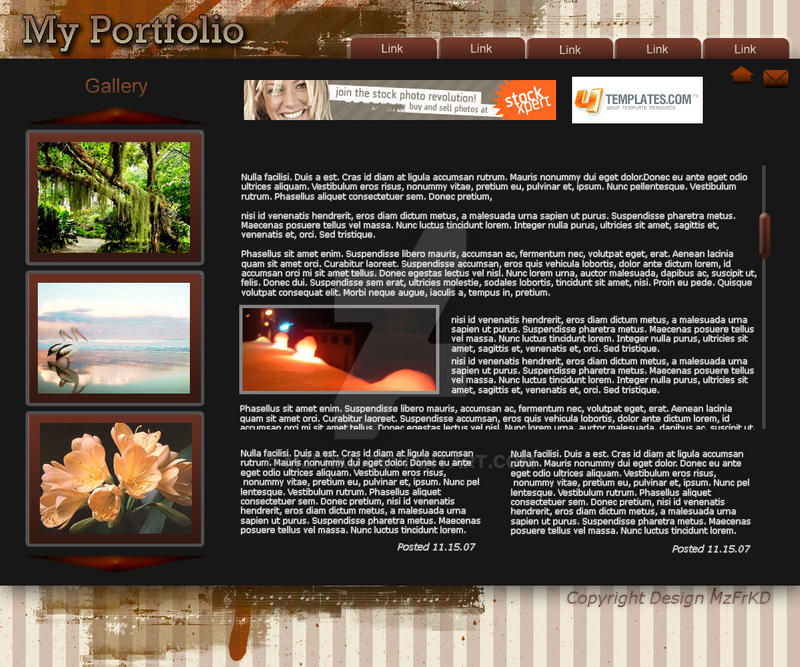 Rustic Portfolio by MzFrkD on DeviantArt